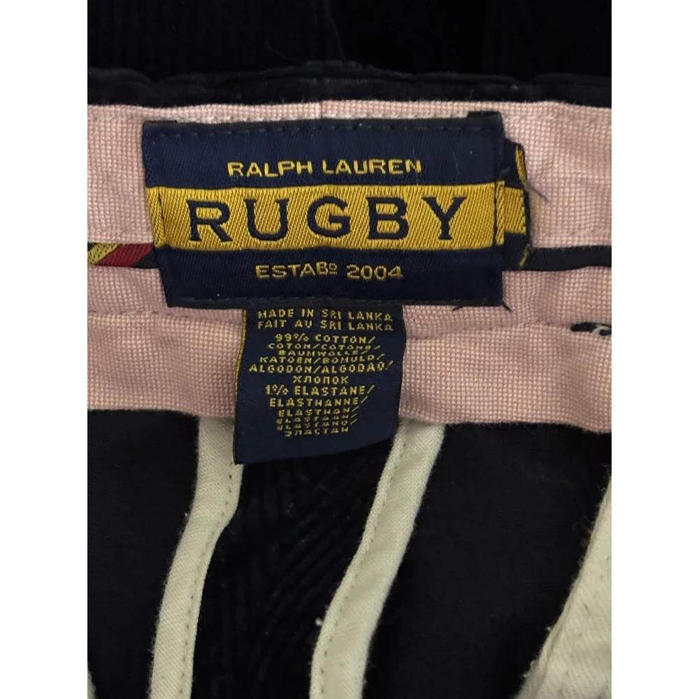 Polo Ralph Lauren Rugby Vintage Men Navy Blue Cotton Pants 30x26.5 Preppy Senior